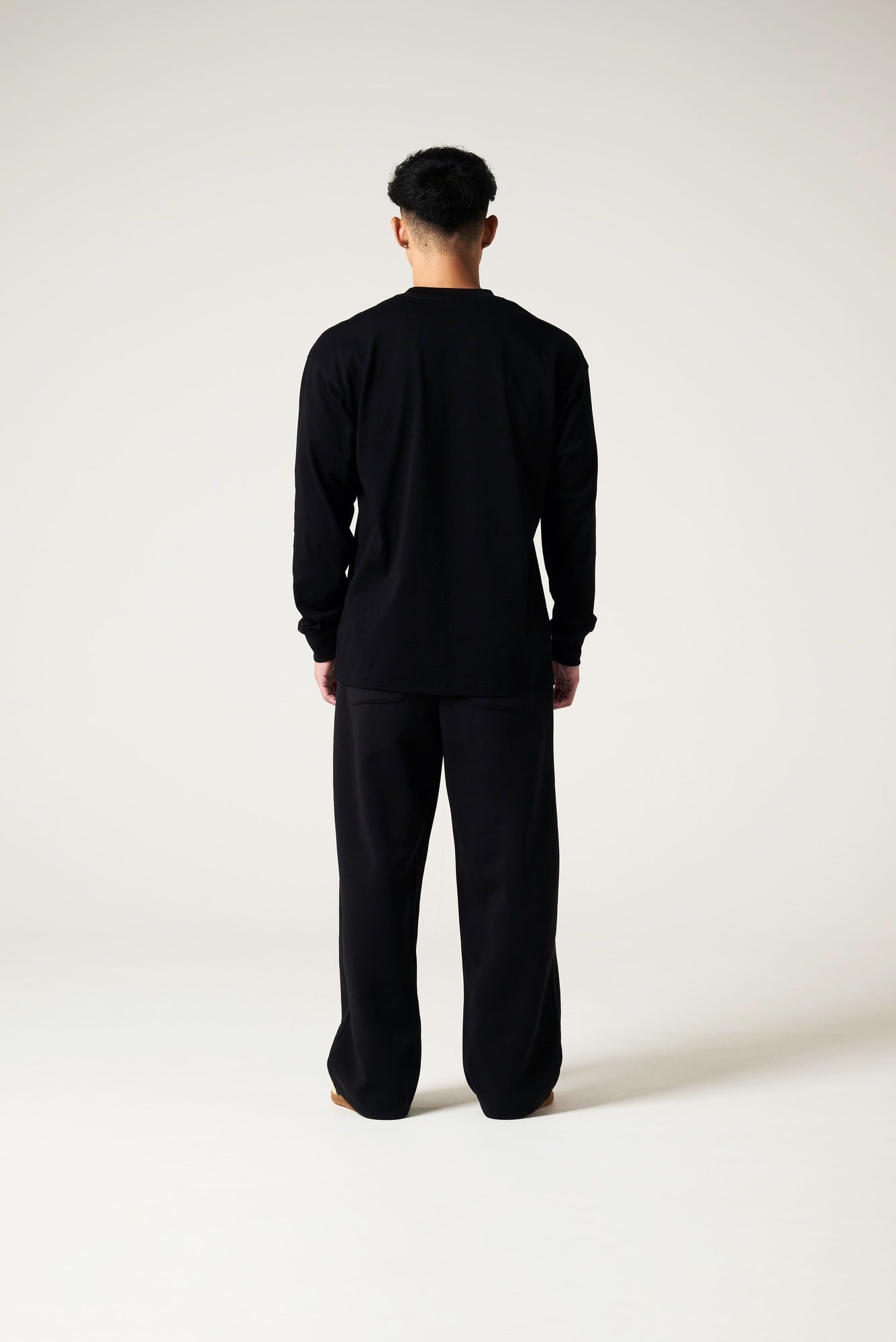 Long Sleeve Tee Oversized Fit 9.2oz (約260g) B – LOVE BLACK