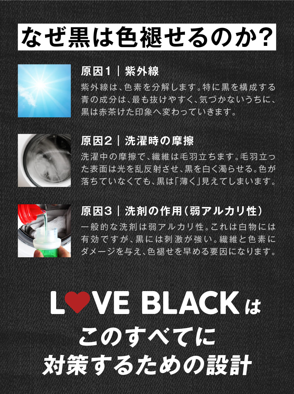 黒を美しく保つ黒のための洗剤 – LOVE BLACK